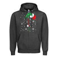 Charcoal Heather newchristmas grinch hand holding a stethoscope Zipper Hoodie - linhVisuals