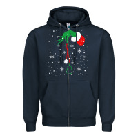 Navy newchristmas grinch hand holding a stethoscope Zipper Hoodie - linhVisuals