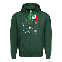 Sports Green newchristmas grinch hand holding a stethoscope Zipper Hoodie - linhVisuals