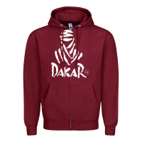Burgundy rally dakar paris merch Zipper Hoodie - linhVisuals
