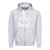 Heather Grey rally dakar paris merch Zipper Hoodie - linhVisuals