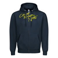 Navy Call Me By Your Name Zipper Hoodie - linhVisuals