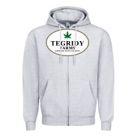 Heather Grey tegridy farms Zipper Hoodie - linhVisuals