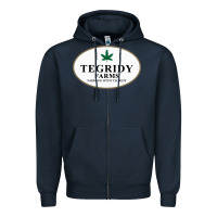 Navy tegridy farms Zipper Hoodie - linhVisuals