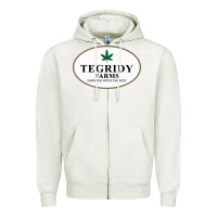 Oatmeal Heather tegridy farms Zipper Hoodie - linhVisuals