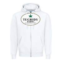 White tegridy farms Zipper Hoodie - linhVisuals