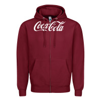 Burgundy newcoca cola Zipper Hoodie - linhVisuals
