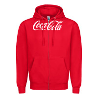 Red newcoca cola Zipper Hoodie - linhVisuals
