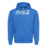 True Royal newcoca cola Zipper Hoodie - linhVisuals