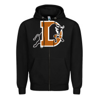 Black Durham-bulls Zipper Hoodie - linhVisuals