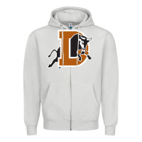 Dove Grey Durham-bulls Zipper Hoodie - linhVisuals