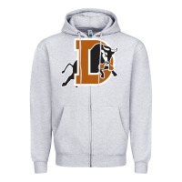 Heather Grey Durham-bulls Zipper Hoodie - linhVisuals