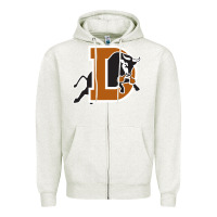 Oatmeal Heather Durham-bulls Zipper Hoodie - linhVisuals