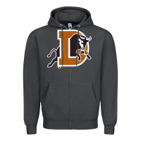 Smoke Durham-bulls Zipper Hoodie - linhVisuals