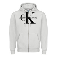 Dove Grey newcocaine & ketamine ck Zipper Hoodie - linhVisuals