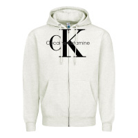 Oatmeal Heather newcocaine & ketamine ck Zipper Hoodie - linhVisuals