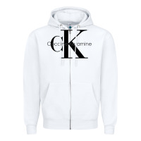 White newcocaine & ketamine ck Zipper Hoodie - linhVisuals