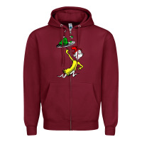 Burgundy green eggs and ham Zipper Hoodie - linhVisuals