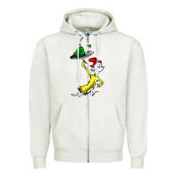 Oatmeal Heather green eggs and ham Zipper Hoodie - linhVisuals