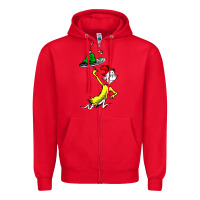 Red green eggs and ham Zipper Hoodie - linhVisuals