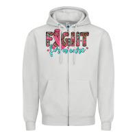 Dove Grey fight for a cure Zipper Hoodie - JahusDesignShop