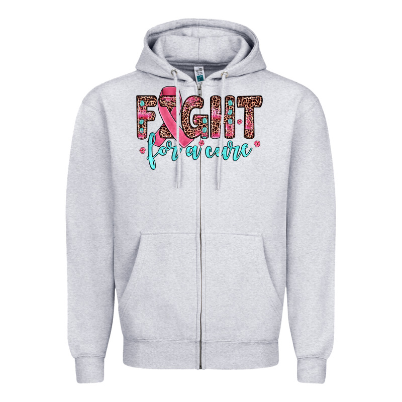Fight For A Cure Zipper Hoodie by JahusDesignShop | Teevron