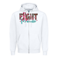 White fight for a cure Zipper Hoodie - JahusDesignShop