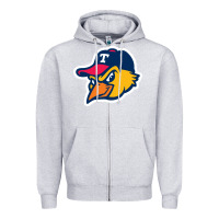 Heather Grey toledo-mud-hens Zipper Hoodie - linhVisuals