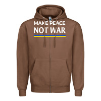 Chestnut make peace not war Zipper Hoodie - linhVisuals