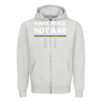 Dove Grey make peace not war Zipper Hoodie - linhVisuals