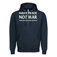 Navy make peace not war Zipper Hoodie - linhVisuals