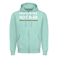 Seafoam make peace not war Zipper Hoodie - linhVisuals
