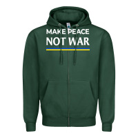 Sports Green make peace not war Zipper Hoodie - linhVisuals