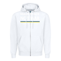 White make peace not war Zipper Hoodie - linhVisuals