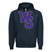 Navy winston-salem-dash Zipper Hoodie - linhVisuals