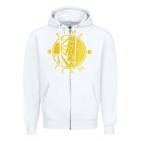 White time team television Zipper Hoodie - linhVisuals