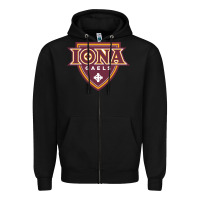 Black iona gaels Zipper Hoodie - linhVisuals