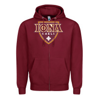 Burgundy iona gaels Zipper Hoodie - linhVisuals