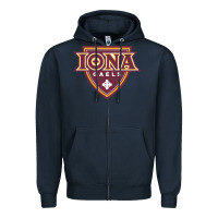 Navy iona gaels Zipper Hoodie - linhVisuals