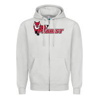 Dove Grey marist red foxes Zipper Hoodie - linhVisuals