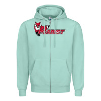 Seafoam marist red foxes Zipper Hoodie - linhVisuals