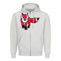 Dove Grey marist red foxes Zipper Hoodie - linhVisuals