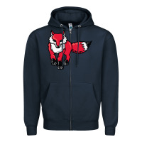 Navy marist red foxes Zipper Hoodie - linhVisuals