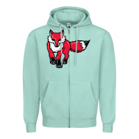 Seafoam marist red foxes Zipper Hoodie - linhVisuals