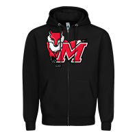 Black marist red foxes Zipper Hoodie - linhVisuals