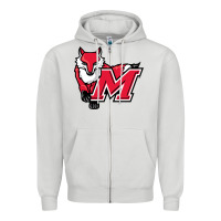 Dove Grey marist red foxes Zipper Hoodie - linhVisuals