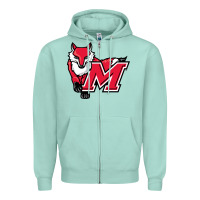 Seafoam marist red foxes Zipper Hoodie - linhVisuals