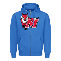 True Royal marist red foxes Zipper Hoodie - linhVisuals