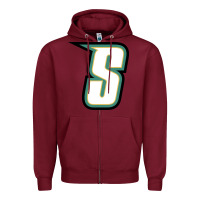 Burgundy siena saints Zipper Hoodie - linhVisuals