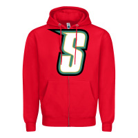 Red siena saints Zipper Hoodie - linhVisuals